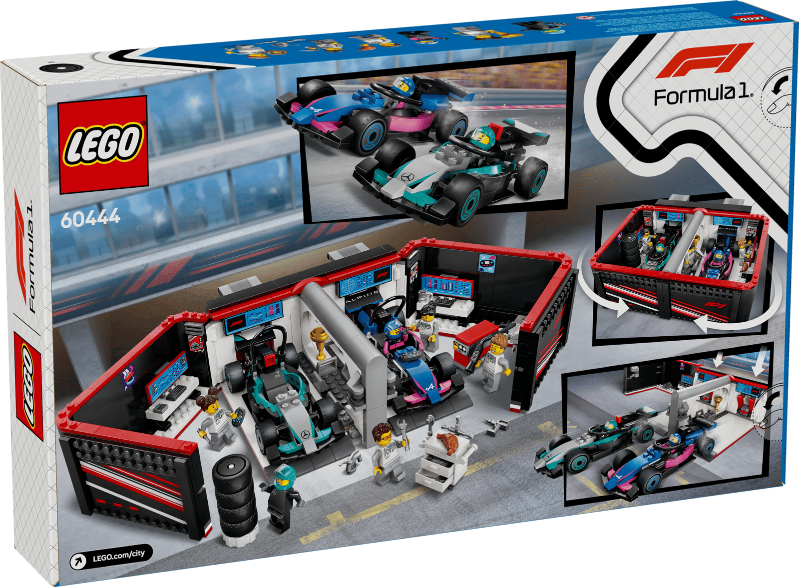 LEGO F1®-garage: Mercedes-AMG og Alpine-biler (60444)