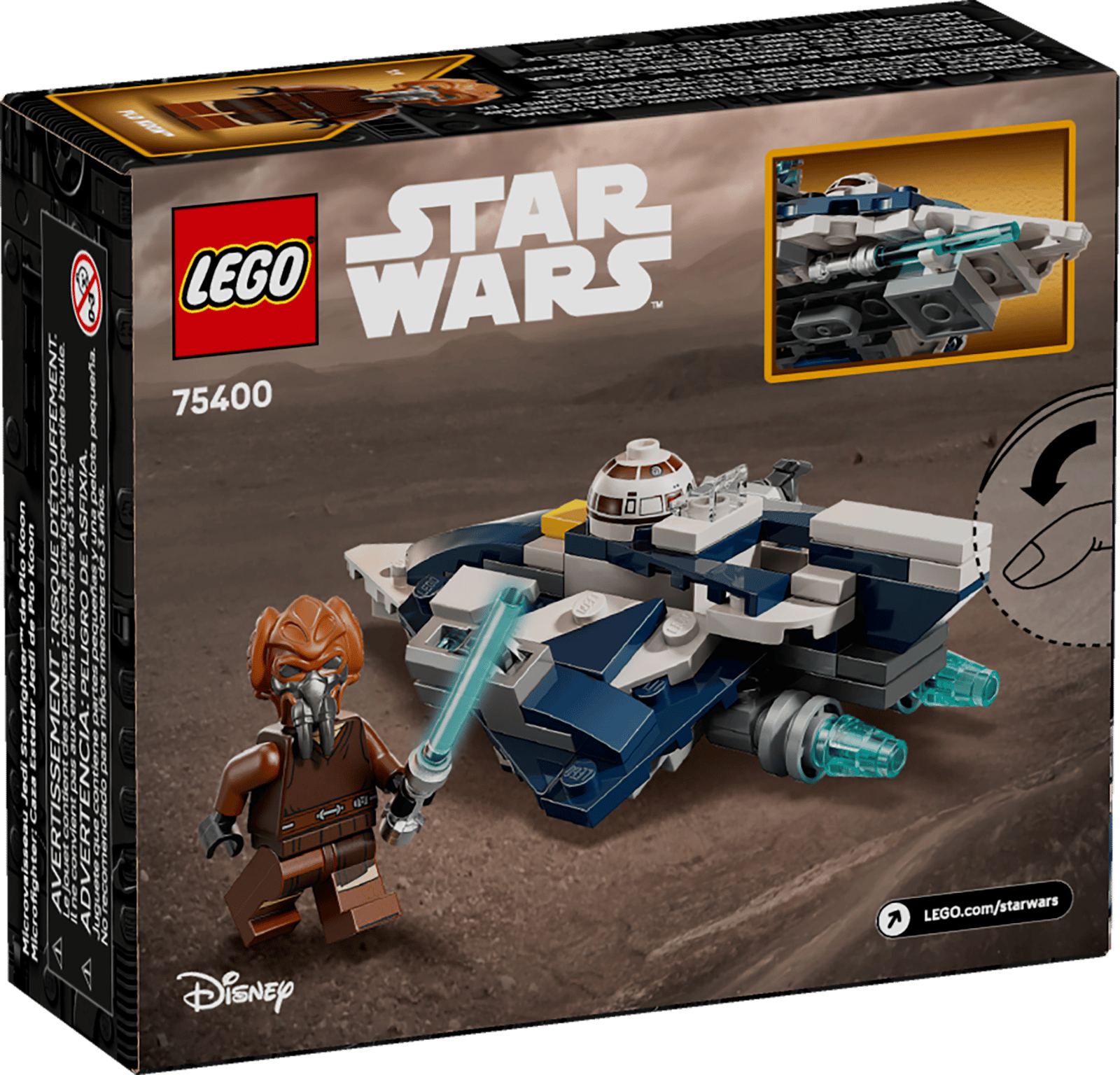 LEGO Microfighter af Plo Koons™ jedi-stjernejager (75400)